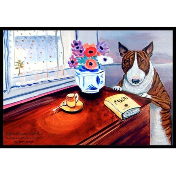 Carolines Treasures Carolines Treasures 7249JMAT 24 x 36 in. Bull Terrier Indoor Or Outdoor Doormat 7249JMAT - main